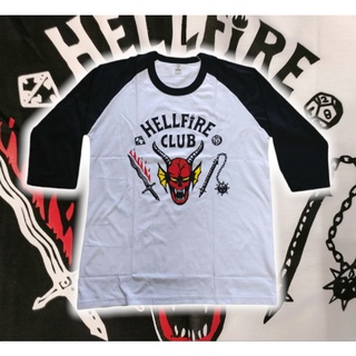สินค้า hellfire club เสื้อยืด cotton💯 แขนสามส่วน