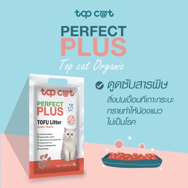 ภาพหน้าปกสินค้าTopcat ทรายเต้าหู้ ทรายแมวจับก้อนเร็ว ทิ้งชักโครกได้ 6L. จากร้าน callme บน Shopee