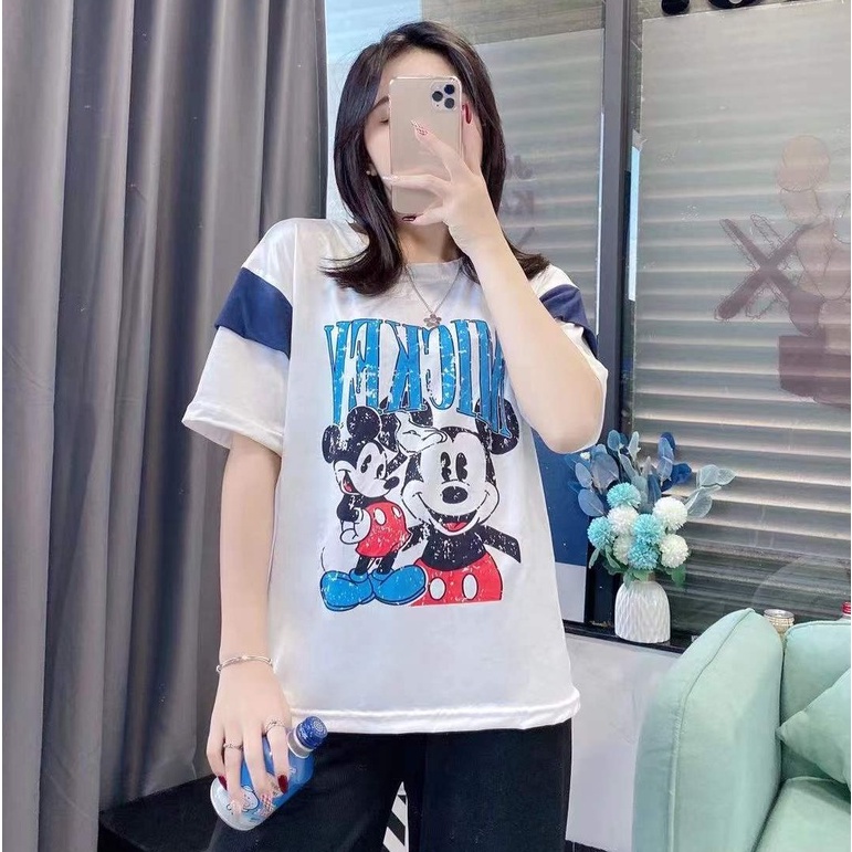 พร้อมส่ง-เสื้อยืดคอกลม-งานสวยน่ารัก-ดูดี-ทรงพอดีตัว-ฟรีไซส์-ราคาคุ้มค่า-สินค้าถ่ายจากสินค้าจริง