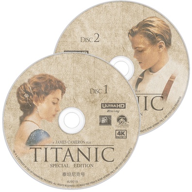 เวอร์ชั่นไต้หวัน-ภาพยนตร์บลูเรย์-hd-4k-uhd-1080p-titanic-2-disc-titanic-ไต้หวัน