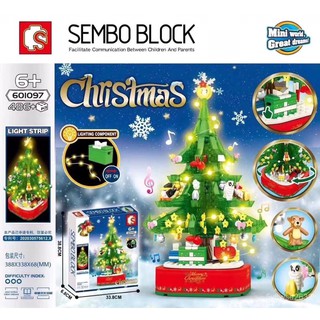 https://youtu.be/10yC25P5TGk  ชุดตัวต่อ Sembo Block no 601097 ต้นคริสต์มาส มีแสงและมีเสียง จำนวน 486 ชิ้น kwt