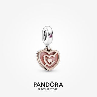Pandora จี้รูปหัวใจ เขาวงกต สีชมพู ของขวัญวันเกิด สําหรับสุภาพสตรี p825
