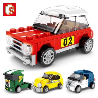 277PCS SEMBO 607202 Racing Pull Back Cars Building blocks Boys Assembled toys Compatible with ingly