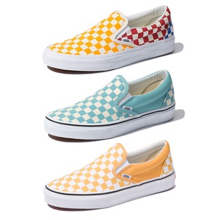 Vans รองเท้าผ้าใบ Classic Slip-On Checkerboard (3สี)