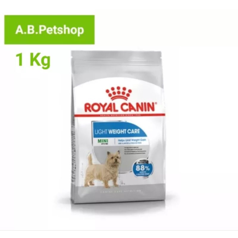 royal-canin-mini-light-weight-care-อาหารสุนัขโต-ขนาดเล็ก-ควบคุมน้ำหนัก-อายุ-10-เดือนขึ้นไป-ขนาด-1-กก