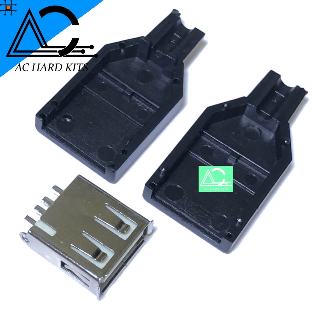 USB female head with plastic shell type A 4pin (ตัวเมีย) | Shopee Thailand