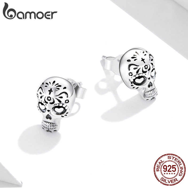 bamoer-authentic-925-sterling-silver-gothic-cool-skull-stud-earrings-for-women-and-men-silver-925-fashion-jewelry-sce953