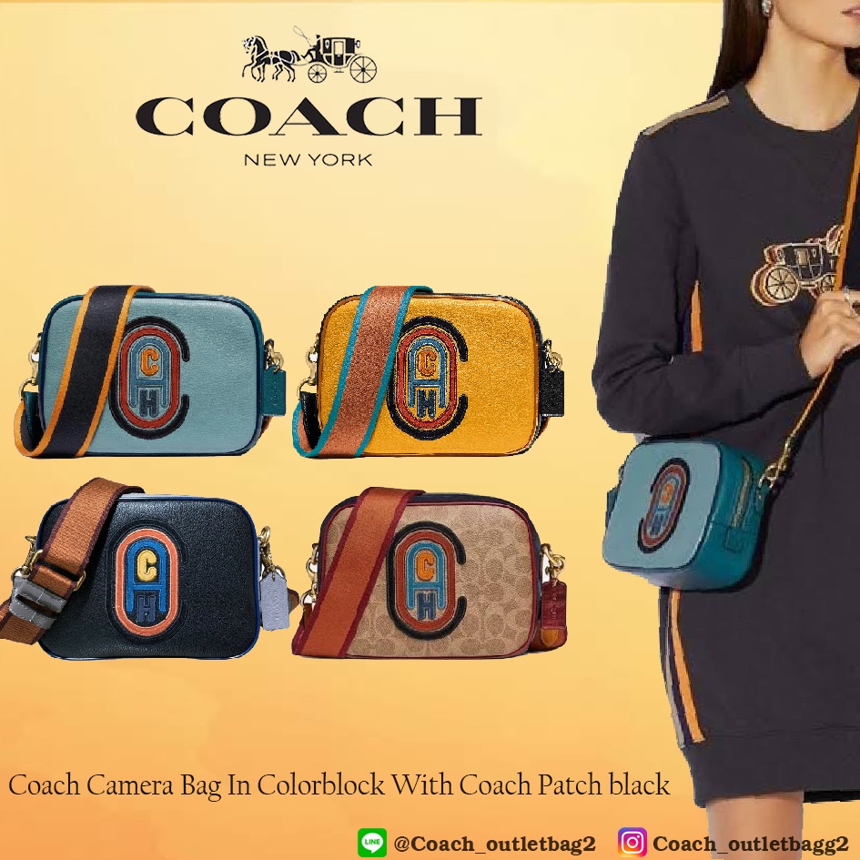 Coach Camera Bag In Colorblock With Coach Patch