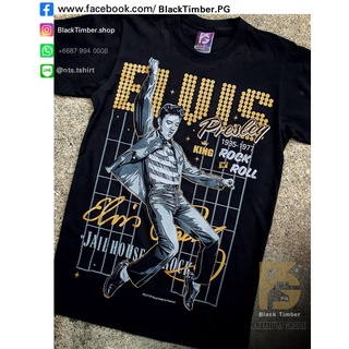 เสื้อยเสื้อยืดอินเทรนด์ผู้ชายอินเทรนด์ผู้หญิงPG  Elvis Presley เสื้อยืด หนัง นักร้อง เสื้อดำ สกรีนลาย ผ้าหนา PG T SHIRT