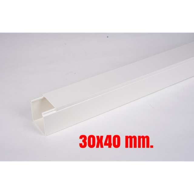 รางเก็บสายไฟ-รางวายเวย์-30x40mm-ยาว-2-เมตร-สีขาว-ww3040-leetech