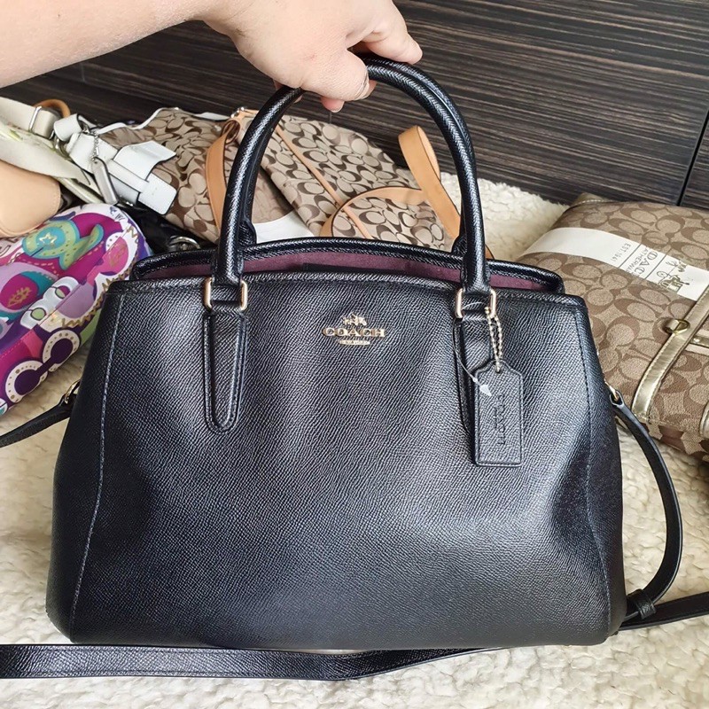 SMALL MARGOT CARRYALL IN CROSSGRAIN LEATHER (COACH F57527 ...