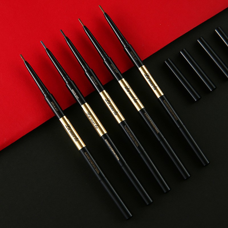 ภาพหน้าปกสินค้าNo.2021 Lameila slender eyebrow pencil ดินสอเขียนคิ้ว สลิม แบบหมุนขนาด 1.5 มิล พร้อมแปรงปัดคิ้วในตัว กันน้ำ ติดทน novo