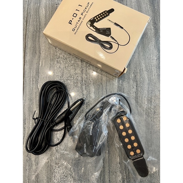 Pickup กีต้าร์โปร่ง P-011, P-012 แบบไม่ต้องเจาะกีต้าร์ มีโวลลุ่ม ปรับ ...