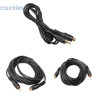 (COU-Stock)Single Phono  Extension Cable Lead - RCA Male to Female Plug to Socket