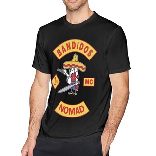 ใหม่ YANGMIAO เสื้อยืดคอกลม พิมพ์ลาย Bandidos Mc Nomad Cper Motorcycle Club ใส่สบาย สําหรับผู้ชาย TYUI13192