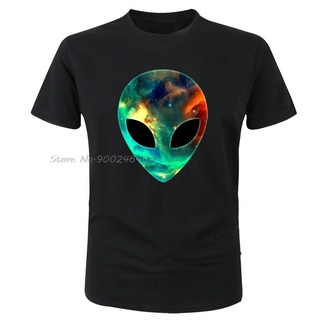 เสื้อยืดโอเวอร์ไซส์Hip Hop Harajuku Alien Galaxy Tshirt Ufo Funny T Shirts Men Summer Fashion Tops Cotton T-shirt  Cool