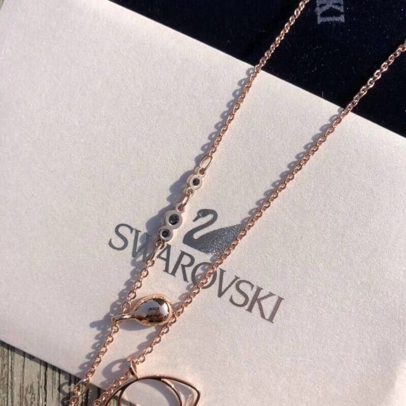 swarovski-ส์สร้อยคอหญิงโซ่กระดูกไหปลาร้าของขวัญวันวาเลนไทน์-duo-ตาปีศาจ-พิเศษ-necklace-ของขวัญ-งานสังสรรค์-สร้อยคอ