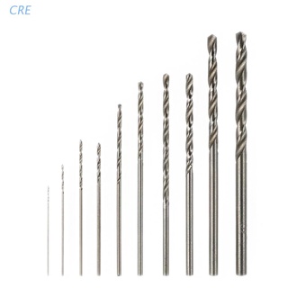 CRE  10Pcs HSS High Speed White Steel Twist Drill Bit Set For Dremel Rotary Tool New