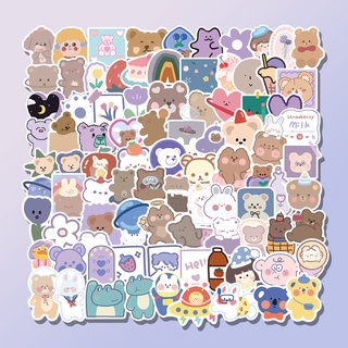 สติกเกอร์ ลายน่ารัก ขนาดเล็ก กันน้ํา สําหรับตกแต่งสมุดโน้ต 90 ชิ้น