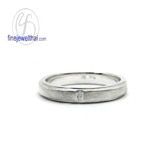 Finejewelthai แหวนเพชร-เพชร-แหวนหมั้น-แหวนแต่งงาน-Diamond CZ-Wedding Ring-Silver-White Gold - R30145cz