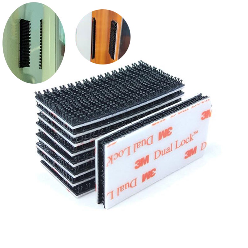 6 ชิ้น/เซ็ต, 3M Double Lock สีดํา VHB เห็ดเข็มขัดหัวเข็มขัด Wave Lock ...