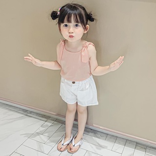 [Babycat] พร้อมส่ง ขายดี ใหม่ เสื้อสายเดี่ยว แขนกุด ขนาดเล็ก สไตล์เกาหลี ญี่ปุ่น แฟชั่นฤดูร้อน สําหรับเด็กผู้หญิง 2022