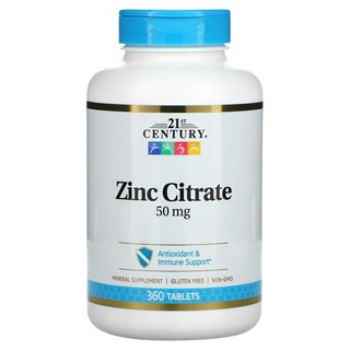 สินค้า [ของแท้ 100%] 21st CENTURY ZINC CITRATE / CHELATED 50 mg