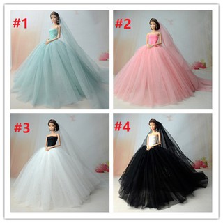 ชุดราตรี เสื้อผ้า สําหรับตุ๊กตาบาร์บี้ งานแต่งงาน ของเล่นเด็ก