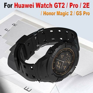 สายนาฬิกาข้อมือซิลิโคน พร้อมเคส แบบเปลี่ยน สําหรับ Huawei Watch GT 3 GT2 46 มม. 42 มม. GT 2e Honor Magic 2 GT3
