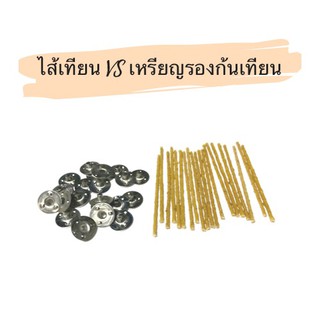 [RM000593] ไส้เทียน จากธรรมชาติ- ไส้เทียน สำเร็จรูป-ไส้เทียน-ขนาด2x60mm-สำหรับทำผลิตเทียนหอม-Natural Candle Wick