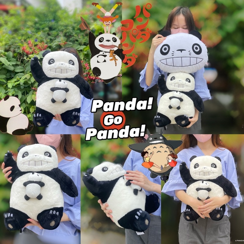 ตุ๊กตาป๊ะป๋าแพนด้าพร้อมแพนด้าน้อย-ตัวแน่นๆอ้วนๆ-น่ารักมาก-ไซซ์กอด-หายาก-จากเรื่อง-panda-go-panda-ต้นแบบของโตโตโร่-tms