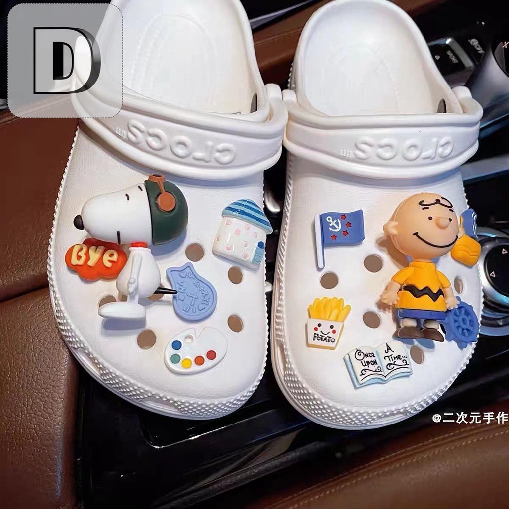 diy-ที่ติดรองเท้า-crocs-สไตล์น่ารัก-ตัวการ์ตูนติดรองเท้า-ตกแต่งสวยงาม-รูปแบบการ์ตูน-ตัวติดรองเท้าหัวโต