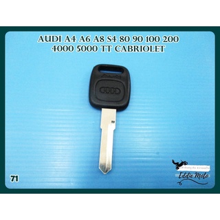 BLANK KEY for AUDI A4 A6 A8 S4 80 90 100 200 4000 5000 TT CABRIOLET (71) // กุญแจเปล่า ออดี้ สีดำ สินค้าคุณภาพดี