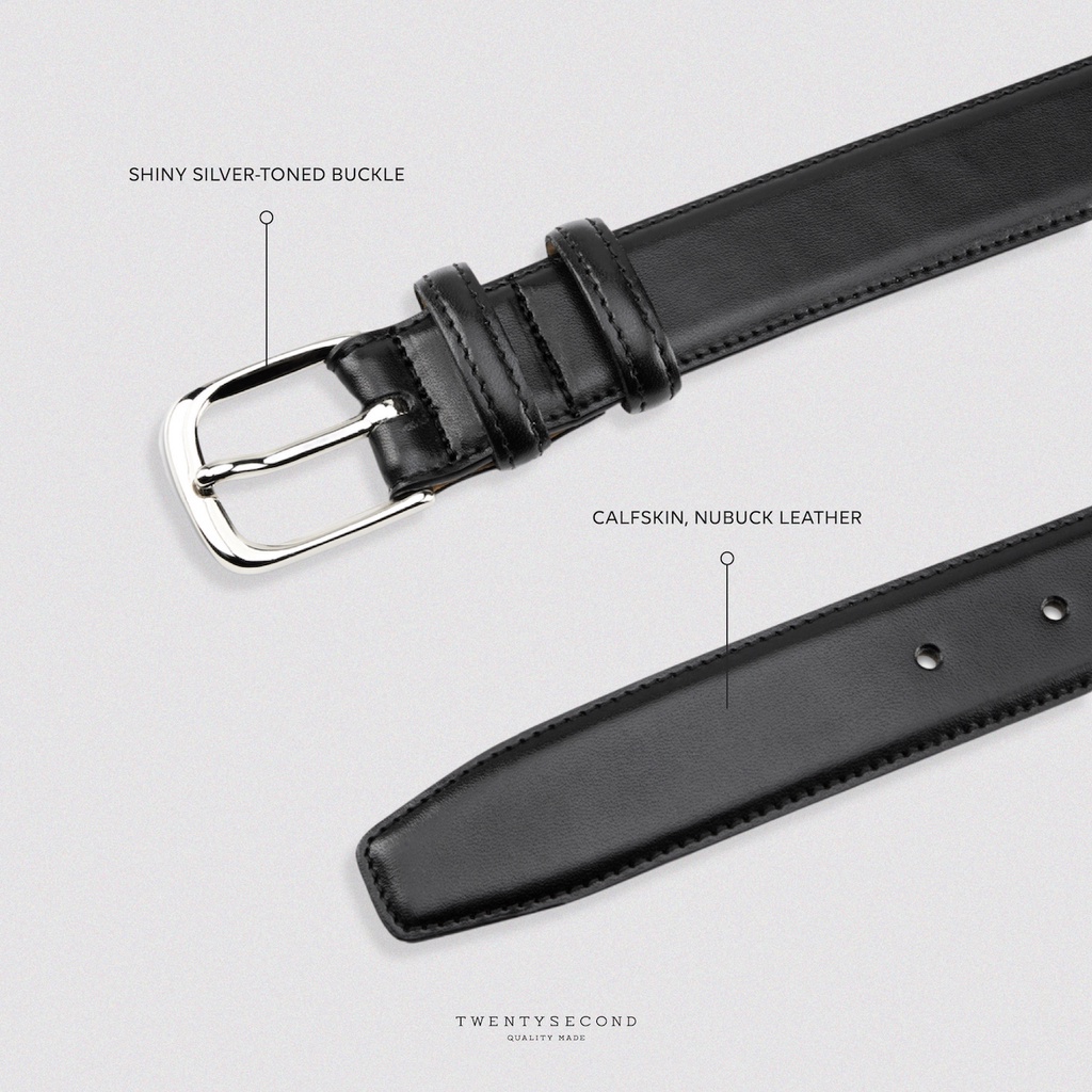 ภาพสินค้าTWENTYSECOND เข็มขัดหนัง Leather Belt 01 - สีดำ / Black จากร้าน twentysecond_official บน Shopee ภาพที่ 2
