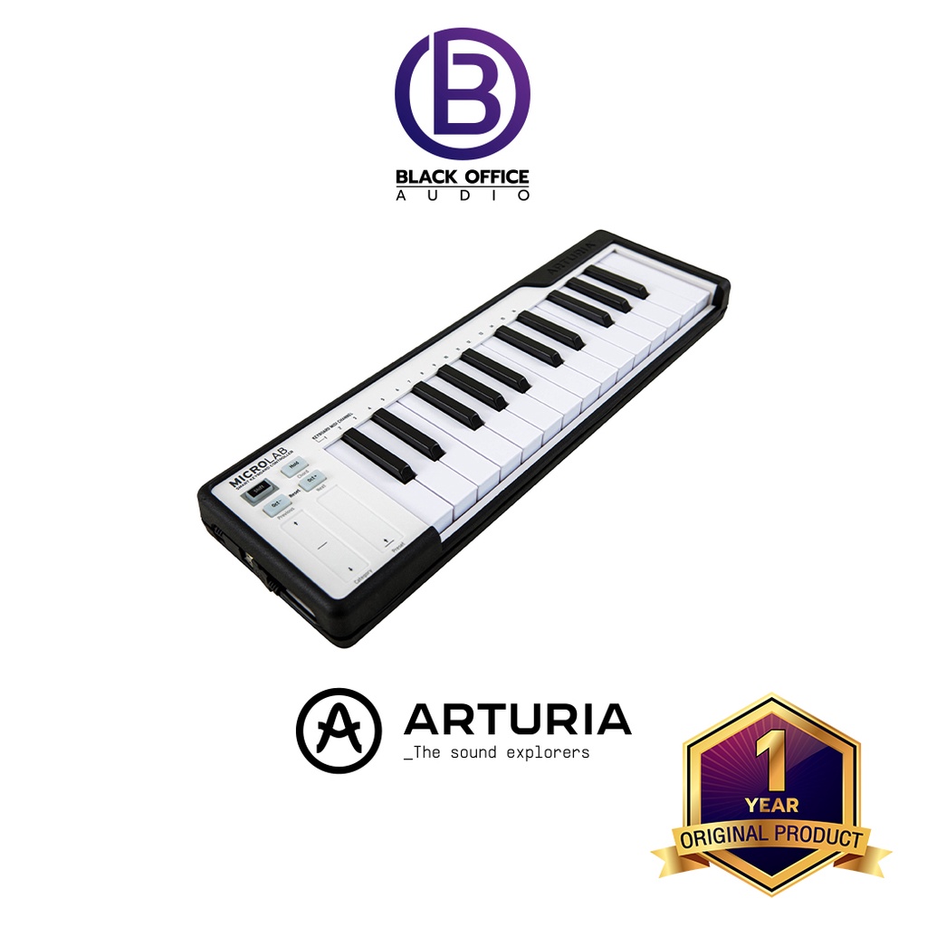 arturia-microlab-มิดี้-คีย์บอร์ด-ทำเพลง-ทำบีท-midi-keyboard-midi-controller-blackofficeaudio