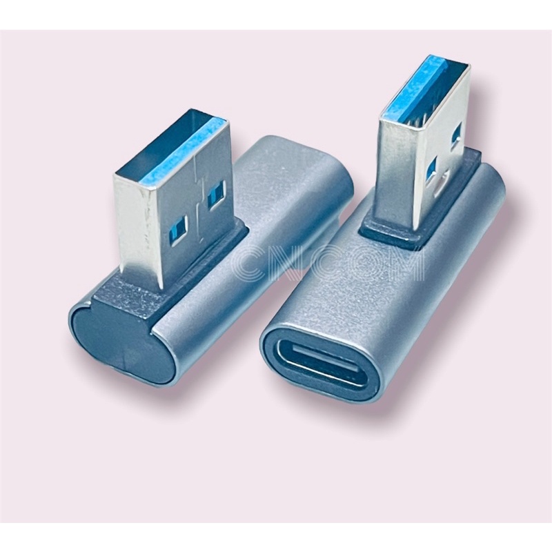 usb-c-to-usb-3-0มุมขวา90องศาประเภท-c-ขวาและซ้าย-usb-3-1ตัวเชื่อมต่อสีดำเงิน