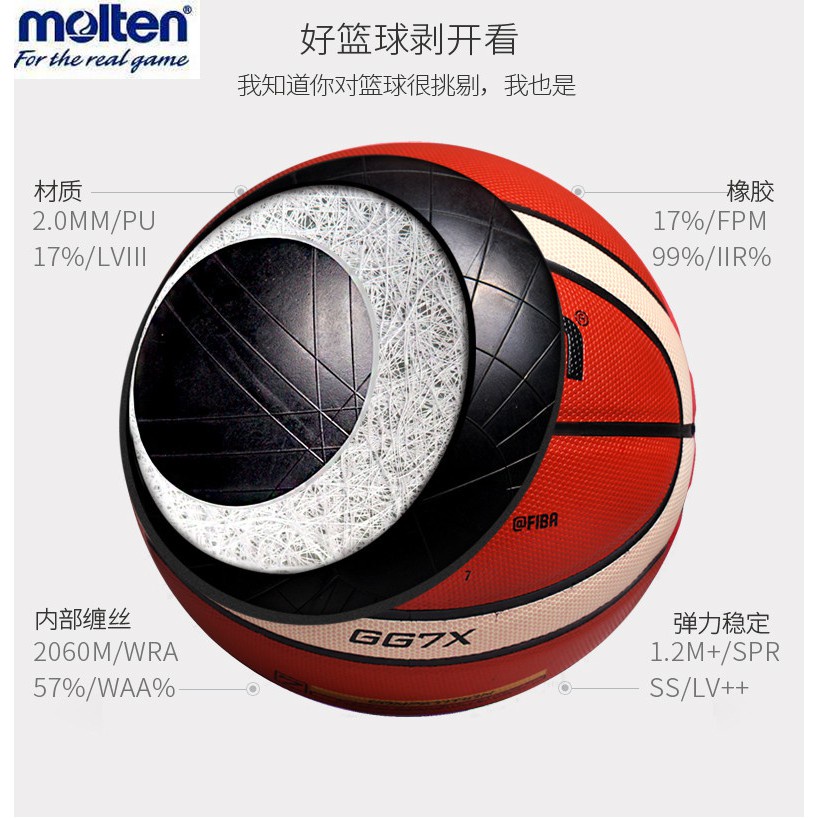 ภาพหน้าปกสินค้าลูกบาสเก็ตบอล รุ่น MoltenGG7X ขนาด 5-6 และ 7 ตาข่ายบาสเก็ตบอลและเข็มลูกสองลูกและปั๊มลม จากร้าน k99imd6kej บน Shopee