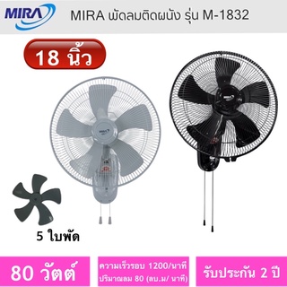 MIRA พัดลมติดผนัง รุ่น M-1832 18 นิ้ว