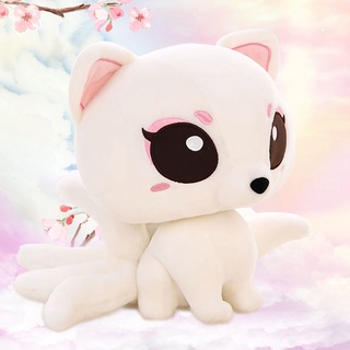 สินค้า ☽ตุ๊กตาจิ้งจอกเก้าหาง Sansheng III ตุ๊กตาตุ๊กตาตุ๊กตาตุ๊กตา Shili ดอกพีชตุ๊กตาสุนัขจิ้งจอกสีขาวใหม่ Baifengjiu หมอน