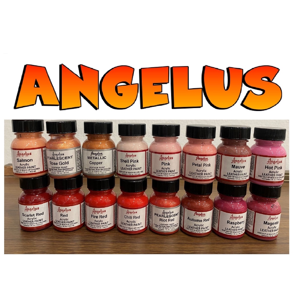 angelus-paint-โทนสี-แดง-ชมพู-made-in-usa-สีอคิลิคทาหนัง