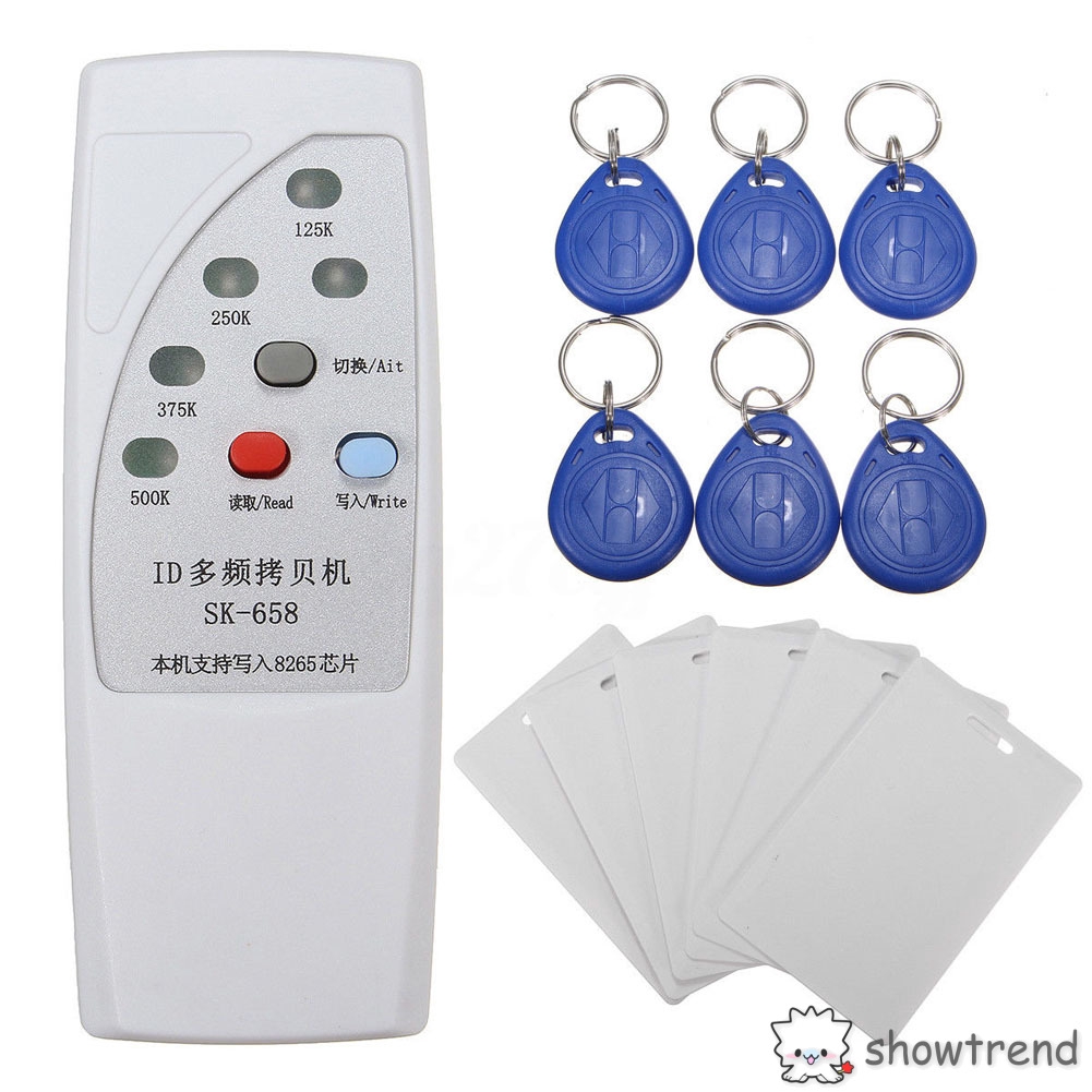 ภาพหน้าปกสินค้าเครื่องอ่านการ์ด 125 khz rfid id 13 ชิ้น+การ์ด 6+6 ใบ