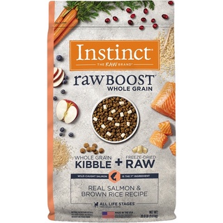 อาหารสุนัข Instinct สูตร Raw Boost Whole Grain Real Salmon &amp; Brown Rice Recipe ขนาด 9 kg