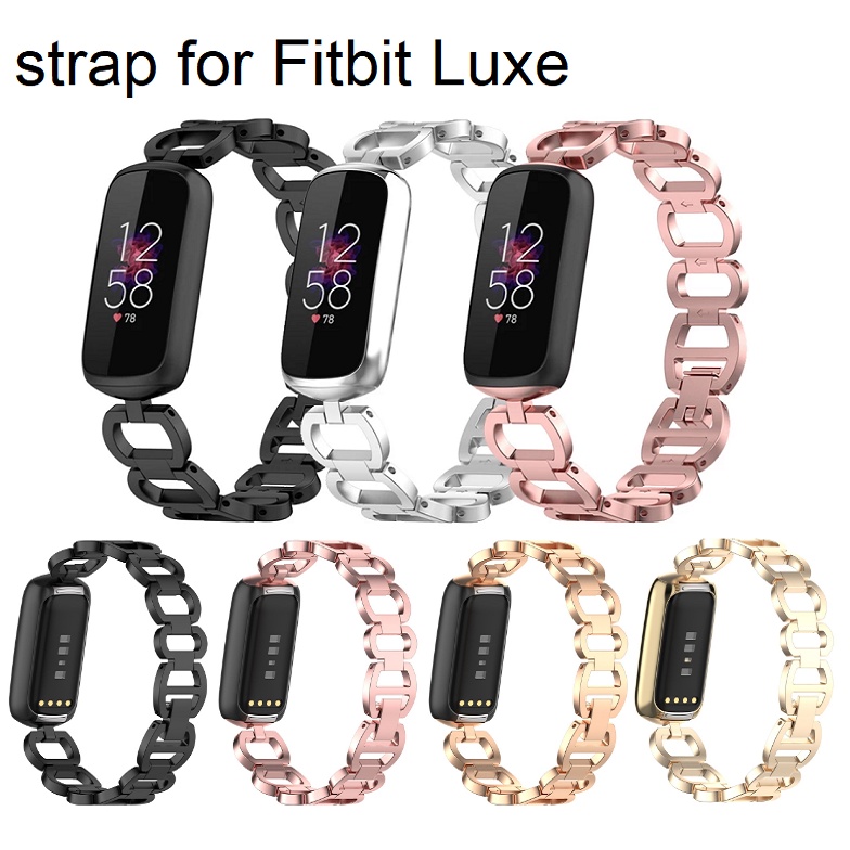 ภาพหน้าปกสินค้าFor Fitbit Luxe Strap Metal Stainless Steel Fitbit Luxe Wrist Strap Special Edition Bracelets Wrist Belt
