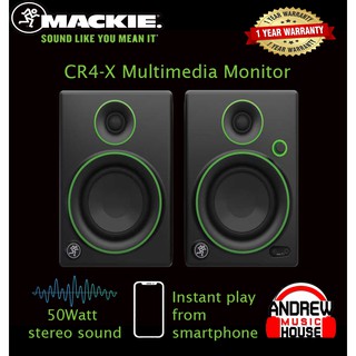 Mackie CR4-X CR Series Studio Monitor (CR4-X) 4" ชุดลำโพงมอนิเตอร์ 2.0 ราคาต่อคู่ ***รับประกันศูนย์ไทย 1 ปี***