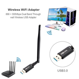 อะแดปเตอร์Wifiไร้สายUSBฟรีไดร์เวอร์1200Mbps 600Mbps Lan USB Ethernet 2.4G 5G Dual Band Wi-Fiการ์ดเครือข่าย802.11n/G/A/Ac