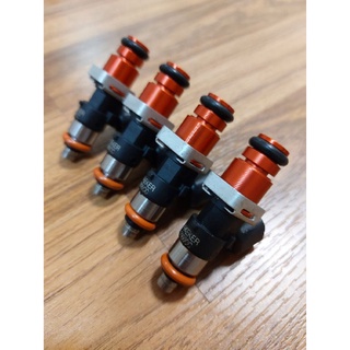 4X Top feed High performance 63.5mm ev14 E25 E85 High impedance Flow matched fuel injector Red หัวฉีด