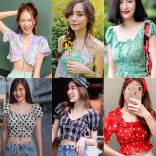 สินค้า เสื้อครอปลายดอก งานน่ารักๆ 🔥พร้อมส่ง 💕🌈2