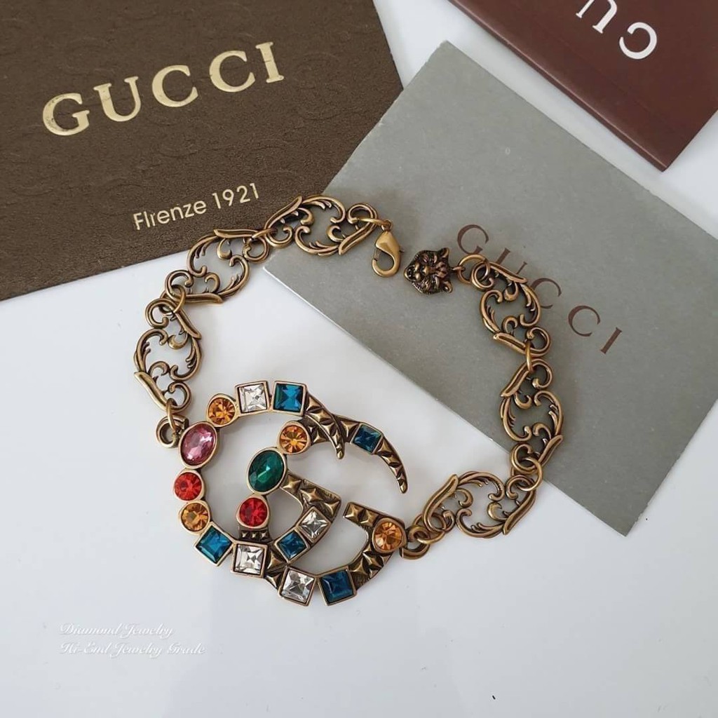 สร้อยข้อมือกุชชี่-crystal-double-g-bracelet-by-gucci-งาน-1-1-ถ้าขึ้นชื่อว่า-1-1-ร้านนี้คือเหมือนของแท้เป๊ะๆนะคร๊าาา