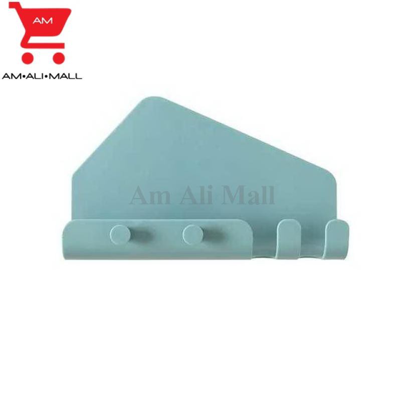 am-ali-mall-ชั้นวางโทรศัพท์แบบติดผนัง-อุปกรณ์ตะขอแขวนติดผนัง-สีขาว-สีฟ้า