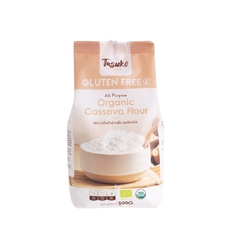 ภาพหน้าปกสินค้าTASUKO ฟลาวมันสำปะหลัง ออร์แกนิค ไม่มีกลูเตน Gluten Free Organic Cassava Flour 500g (01-7308)